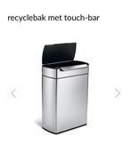Simplehuman Prullenbak 2 x 24 L met Touch Bar, 50 tot 75 cm, Ophalen of Verzenden, Zo goed als nieuw, Rvs