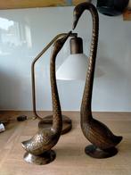 Prachtige set van zware vintage ganzen met vintage lamp, Antiek en Kunst, Kunst | Designobjecten, Ophalen of Verzenden