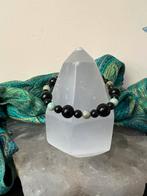 Chrysocolla git jet beschermt aura straling zuivert uniek, Ophalen of Verzenden, Nieuw, Zilver, Met edelsteen