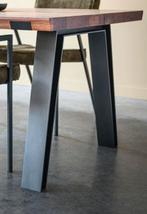 Stalen tafelpoten zwart – industrieel onderstel – set van 2, Ophalen, Tafelpoot, Gebruikt, 200 cm of meer