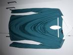 DEPT Blauw/Groene Top Met Waterval Kraag Maat S, Kleding | Dames, Zo goed als nieuw, Dept, Verzenden, Blauw