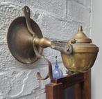 Klein Antiek nautisch wand olielampje Cardanische ophanging, Ophalen of Verzenden, Gebruikt, Motorboot of Zeilboot, Gebruiksvoorwerp