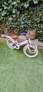 Roze kinderfiets met mandje, Gebruikt, Ophalen of Verzenden, Handrem, SuperSuper