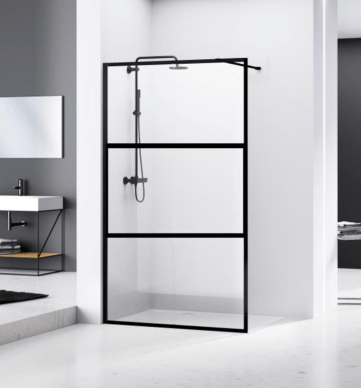 Showroom douchewand Van Rijn ST04 Zwart Profiel 8 mm 90cm, Doe-het-zelf en Verbouw, Sanitair, Nieuw, Douche, Glas, Ophalen