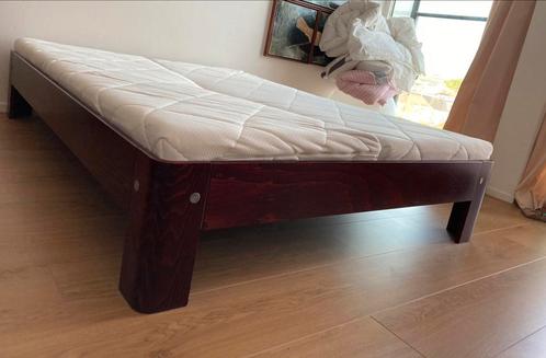 Auping Auronde 140x190, Huis en Inrichting, Slaapkamer | Bedden, Gebruikt, Tweepersoons, 140 cm, 190 cm of minder, Hout, Bruin