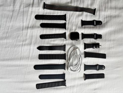 Apple Watch Series 7 Midnight Black 41MM, Sieraden, Tassen en Uiterlijk, Smartwatches, Gebruikt, iOS, Zwart, Afstand, Calorieverbanding