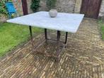 Tafel Eettafel Tuintafel met marmer met stoer onderstel Fr, Antiek en Kunst, Antiek | Meubels | Tafels, Ophalen
