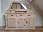 Massief eiken dressoir met spiegel, nieuwstaat! In Helmond!, Huis en Inrichting, Ophalen, 150 tot 200 cm, Eikenhout, Zo goed als nieuw