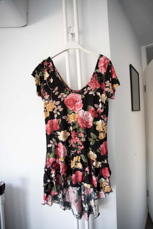 Lang T-shirt met bloemenpatroon Object maat L, Y2K, Kleding | Dames, T-shirts, Gedragen, Maat 42/44 (L), Overige kleuren, Korte mouw
