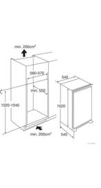 Nieuwe Etna KKS6102 inbouw koelkast, Zonder vriesvak, Zo goed als nieuw, 45 tot 60 cm, Ophalen