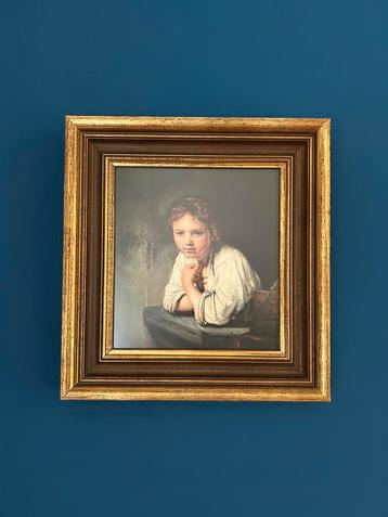 VERKOCHT Rembrandt replica in houten lijst. Zware kwaliteit beschikbaar voor biedingen