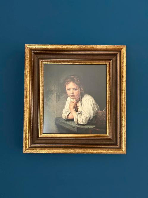 VERKOCHT Rembrandt replica in houten lijst. Zware kwaliteit, Huis en Inrichting, Woonaccessoires | Schilderijen, Tekeningen en Foto's
