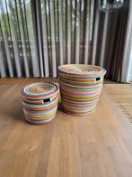 Set afrikaanse opbergmanden handgemaakt in Senegal, Huis en Inrichting, Woonaccessoires | Schalen en Manden, Ophalen of Verzenden