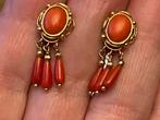 18K Gouden Oorbellen met Bloedkoraal - Ongedragen, Sieraden, Tassen en Uiterlijk, Oorbellen, Hangers, Verzenden, Zo goed als nieuw