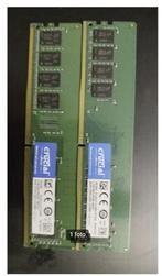 Crucial, 16GB (2X8GB) DDR4-2400Mhz, CL 17, DDR4, Ophalen of Verzenden, Zo goed als nieuw, Desktop