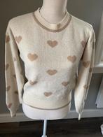 Only Trui met Hartjes - Maat M, Ophalen of Verzenden, Zo goed als nieuw, Maat 38/40 (M), Beige