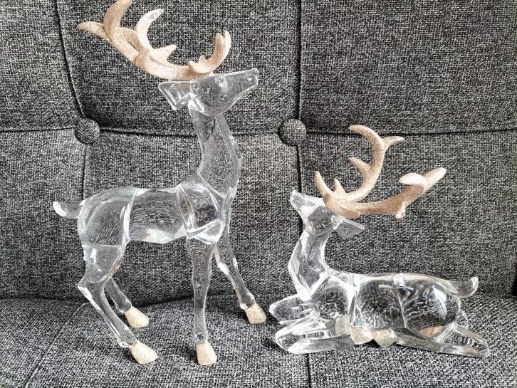 Herten Modern Design perspex 30 en 19 cm hoog, Diversen, Kerst, Nieuw, Ophalen of Verzenden