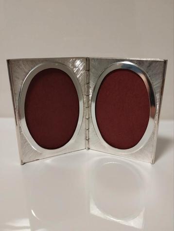 Vintage verzilverd pocket fotolijstje met passe partout  beschikbaar voor biedingen