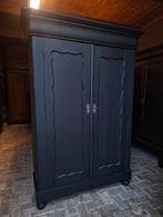 Mat zwarte biedermeier meidenkast kledingkast //, Ophalen of Verzenden
