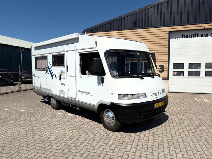 Hymer B574 vast bed en hefbed, Caravans en Kamperen, Campers, Bedrijf, tot en met 2, Integraal, Hymer, Fiat, Diesel, Handgeschakeld