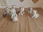 6 mooie Vintage  anthropomorphic kat Poes beeldjes porselein, Verzamelen, Complete verzamelingen en Collecties, Verzenden