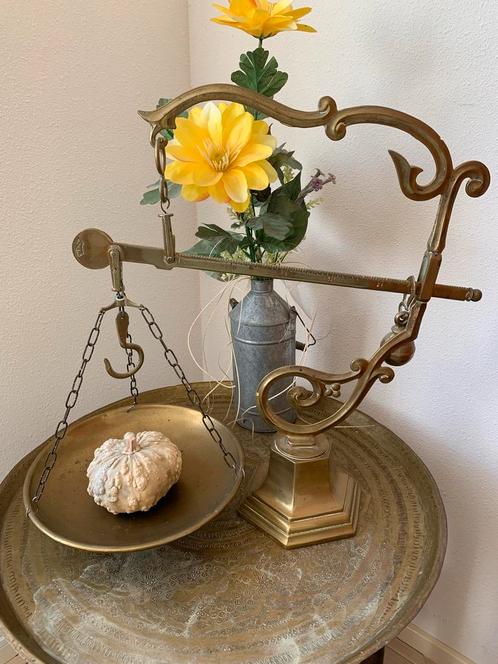 Antieke Koperen Weegschaal - Decoratief Stuk Woonaccessoire, Antiek en Kunst, Antiek | Woonaccessoires, Ophalen of Verzenden