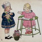 Meisje pop peuter looprek Illustr. Lia Doering, Verzenden, 1980 tot heden, Ongelopen, Kinderen