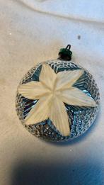 Vintage antieke kerstbal, ster wit oranje, Diversen, Ophalen of Verzenden, Zo goed als nieuw