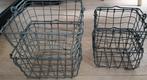 4 Metalen vierkante mandjes - 2 Maten  15x15cm & 20x20cm, Huis en Inrichting, Ophalen, Overige materialen, Gebruikt, Mand