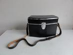 Zwart koffertje, tasje van koeienleer, Japanse makelij, Ophalen of Verzenden