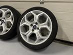 17inch Originele Ford ST Velgen set! 4x108 A merk banden!, Gebruikt, -, -, Banden en Velgen