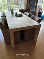 Eettafel met 6 stoelen, Ophalen, Gebruikt, Modern, 6 tot 8 stoelen