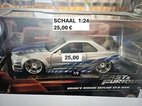 1:24 Fast and the Furious Nissan Skyline, Hobby en Vrije tijd, Modelauto's | 1:24, Nieuw, Jada, Ophalen of Verzenden