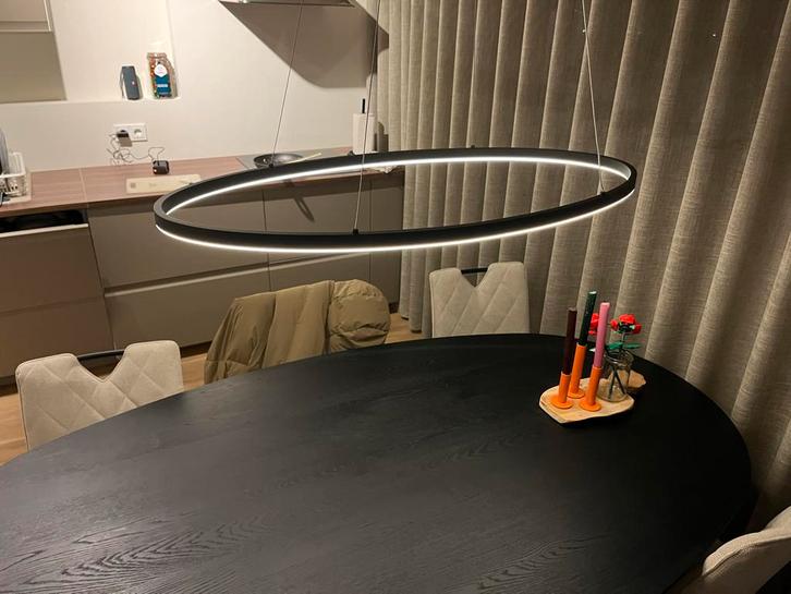 Moderne ovale plafondlamp eettafel, Huis en Inrichting, Lampen | Plafondlampen, Nieuw, Metaal, Ophalen