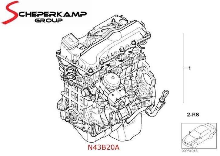 Bmw motorblok N43B20A E87 E90 E91 LCI, Auto-onderdelen, Motor en Toebehoren, BMW, Gebruikt, Ophalen