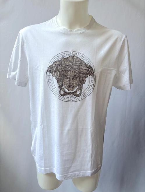 VERSACE Wit zilver medusa HEREN t-shirt  Maat L, Kleding | Heren, T-shirts, Zo goed als nieuw, Maat 52/54 (L), Wit, Ophalen of Verzenden