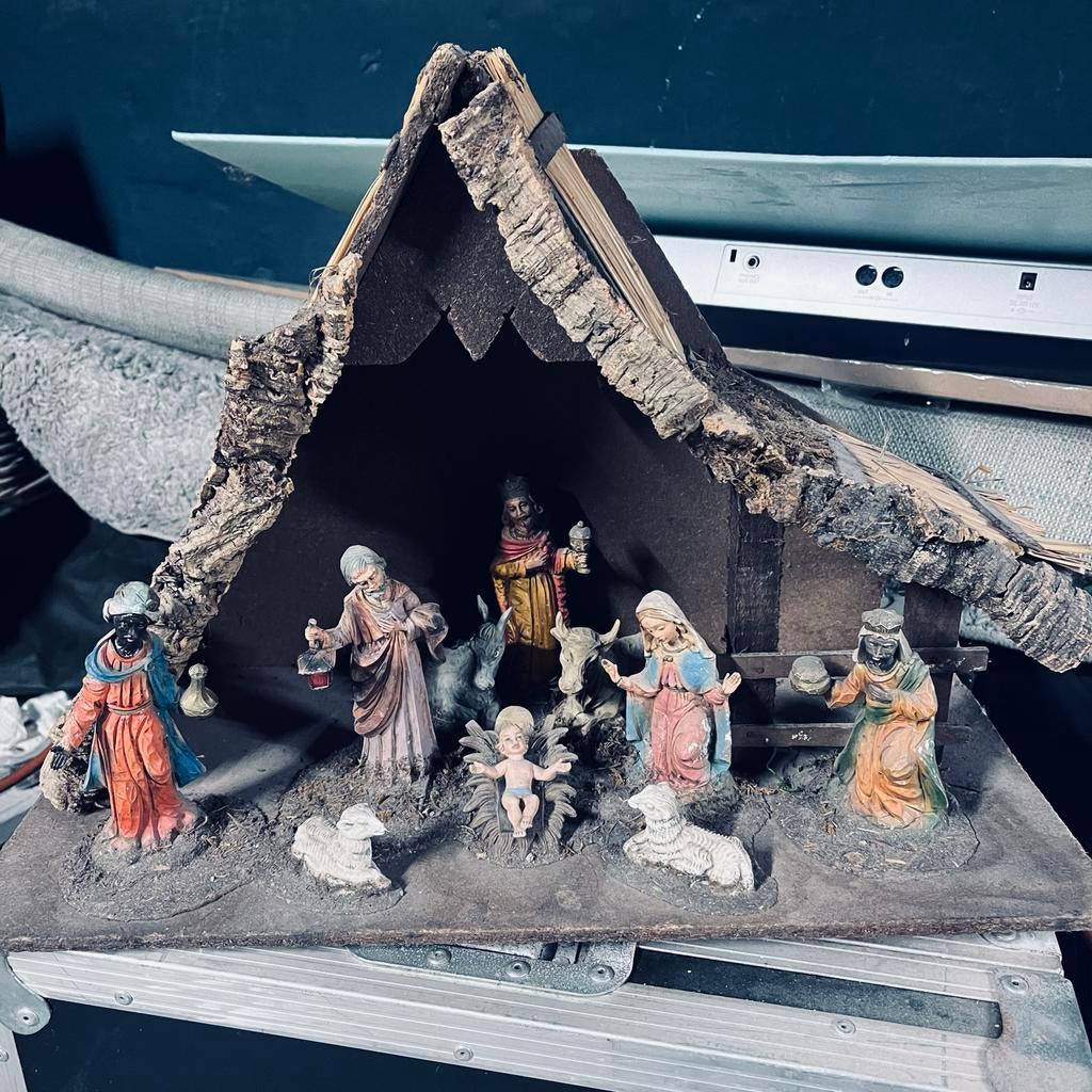 Compleet Kerststal met Figuren, Ophalen of Verzenden