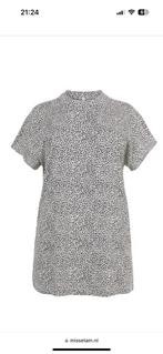 Zgan T-shirt zwart-wit Miss Etam mt. 50, Ophalen of Verzenden, Zo goed als nieuw, Wit, Shirt of Top