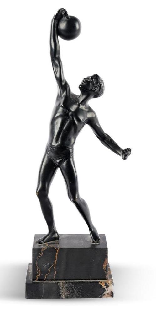 ==de jonge atleet== c a 1920 ==fraai bronzen beeld==, Antiek en Kunst, Antiek | Koper en Brons, Brons, Ophalen of Verzenden