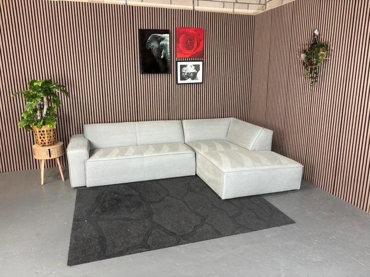 GRATIS LEVERING Loungebank Lichtgrijs 300x190 GEREINIGD, Huis en Inrichting, Banken | Bankstellen, Zo goed als nieuw, Hoekbank