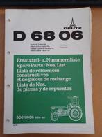 Onderdelenboek Deutz D6806, Ophalen of Verzenden, Gelezen, Tractor en Landbouw