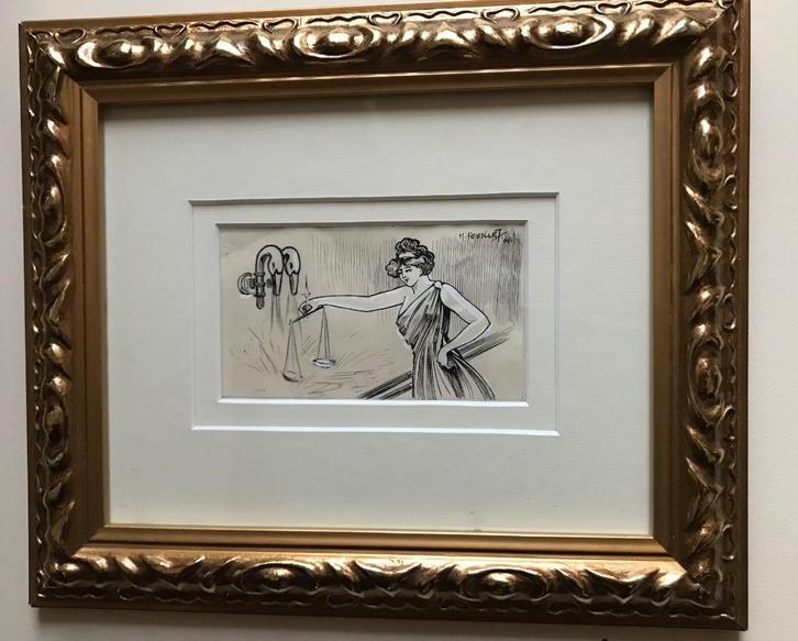 Maurice Feuillet de Borsat.  1873-1968 , gemengde techniek., Antiek en Kunst, Kunst | Schilderijen | Klassiek, Ophalen