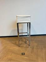 5x Witte leren krukken, Ophalen, 5 krukken of meer, 60 tot 90 cm, Leer