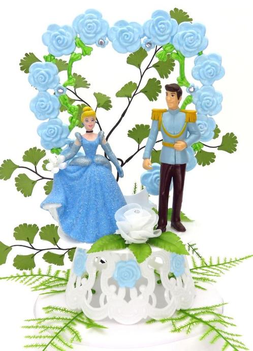 Super mooie taarttopper met Assepoester en Prins., Hobby en Vrije tijd, Feestartikelen, Nieuw, Versiering, Geboorte of Huwelijk