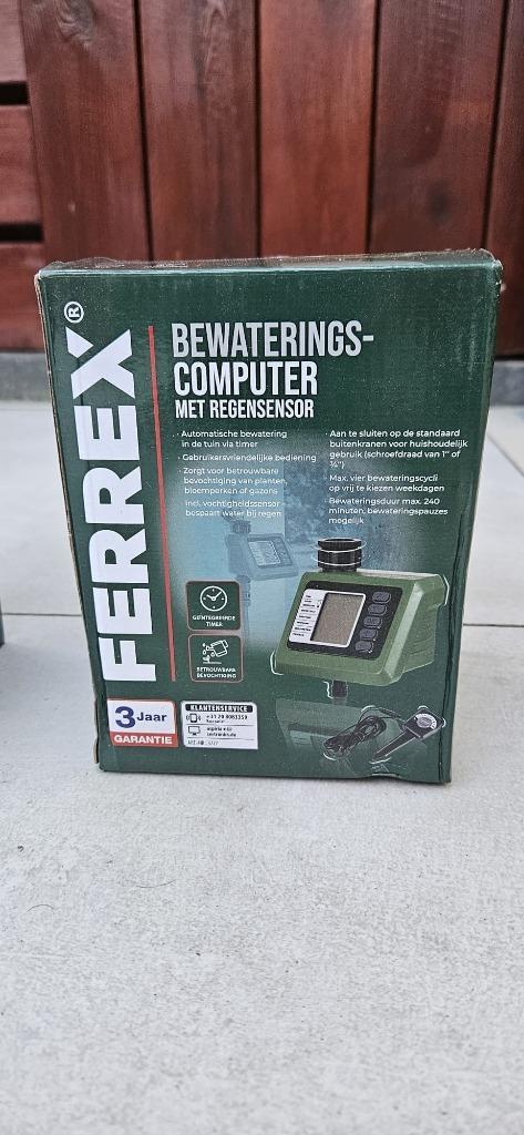 Ferrex Bewateringscomputer Met Regensensor En Twee Uitgangen, Tuin en Terras, Bewateringscomputers, Nieuw, Ophalen