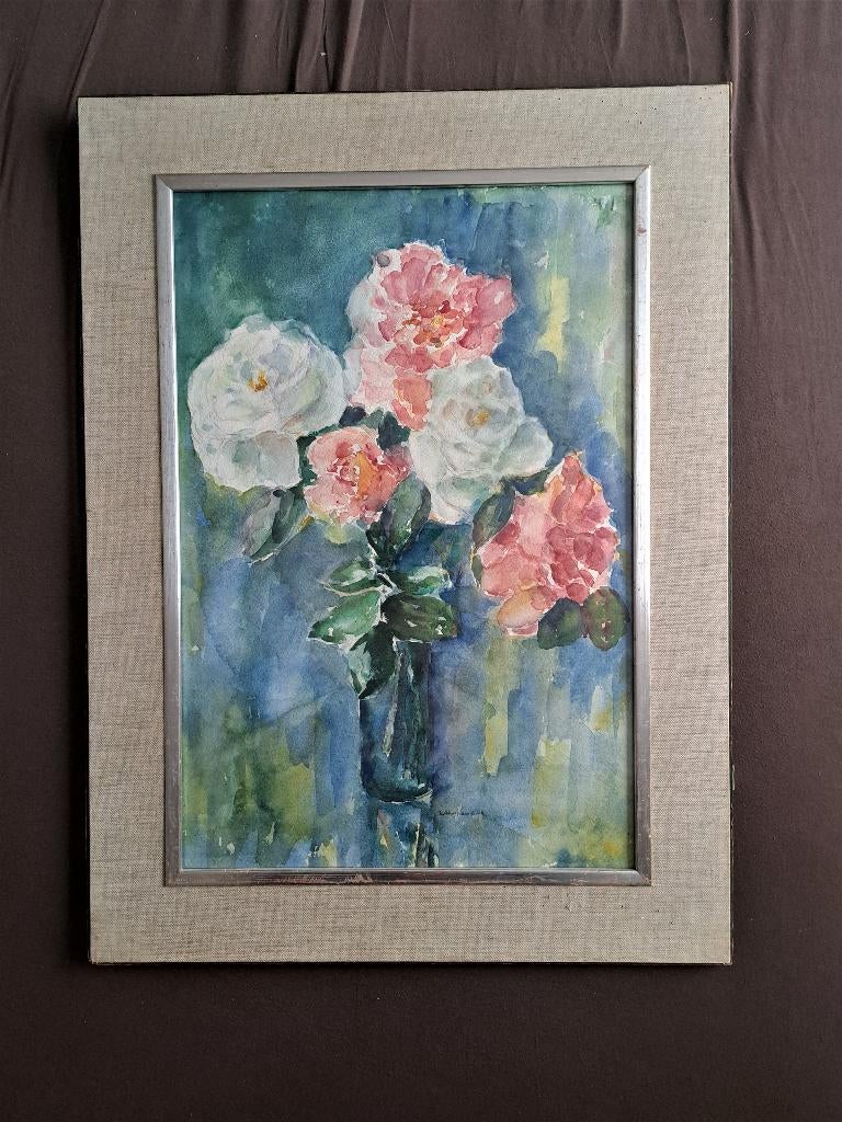 Theo Kurpershoek 1914-1998  originele aquarel + gesigneerd  , Antiek en Kunst, Ophalen