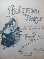 BALLSIRENE WALZER door FRANZ LEHAR **Oude Bladmuziek**, Muziek en Instrumenten, Bladmuziek, Ophalen of Verzenden, Gebruikt, Artiest of Componist