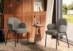 Teddy eetkamerstoelen grijs / antraciet nu €89,- per stuk
