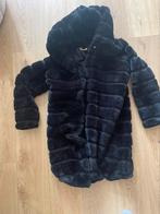 Bontjas zwart winter, Verzenden, Zo goed als nieuw, Maat 36 (S), Zwart