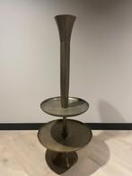 hoge, bronzen/ gouden vaas/ plateau, Huis en Inrichting, Woonaccessoires | Vazen, Ophalen, Overige materialen, Overige kleuren